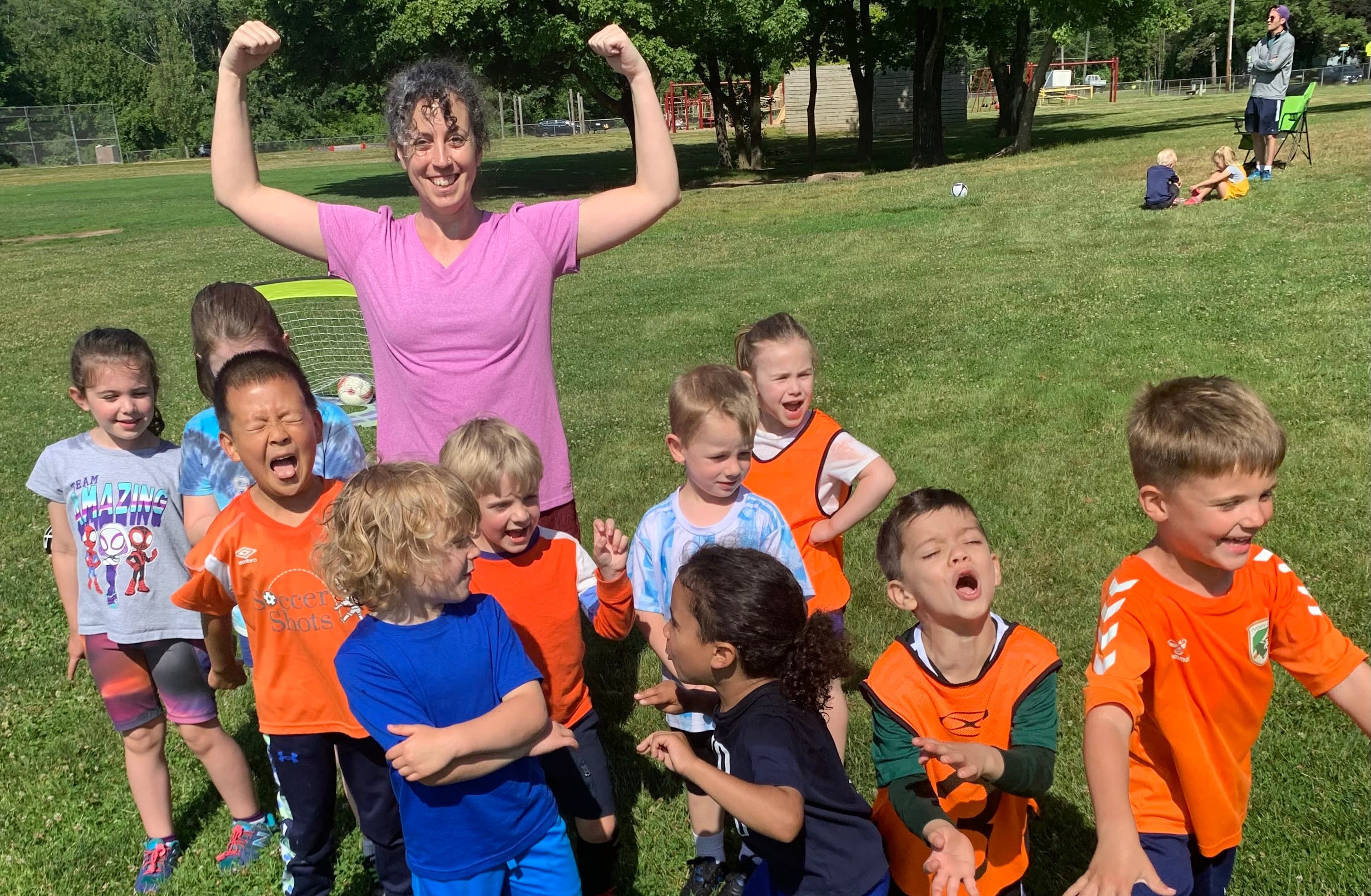 Evans Soccer Academy - Soccer day camps, Elementary and Middle Aged children developing strong soccer foundations with coach Amara Evans